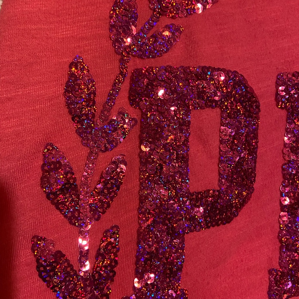 VS PINK Sequined Graphic Short Sleeve T-Shirt - Picture 4 of 4